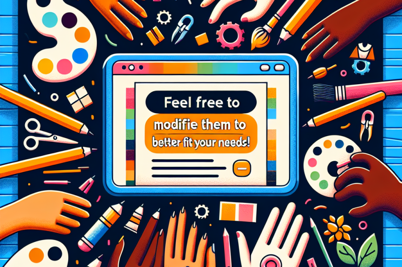 Feel free to modify them to better fit your needs!